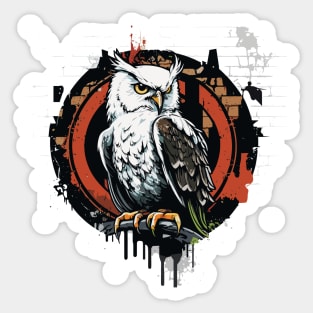 Graffiti Paint Owl Bird Creative Sticker